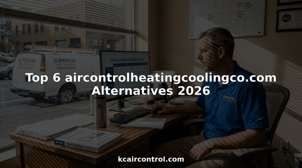 HVAC technician comparing service alternatives